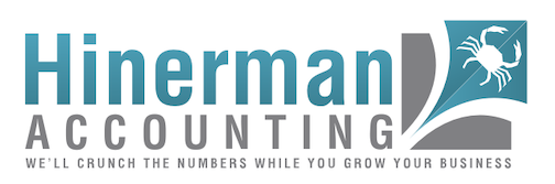 Hinerman Accounting logo with slogan 'We'll crunch the numbers while you grow your business'