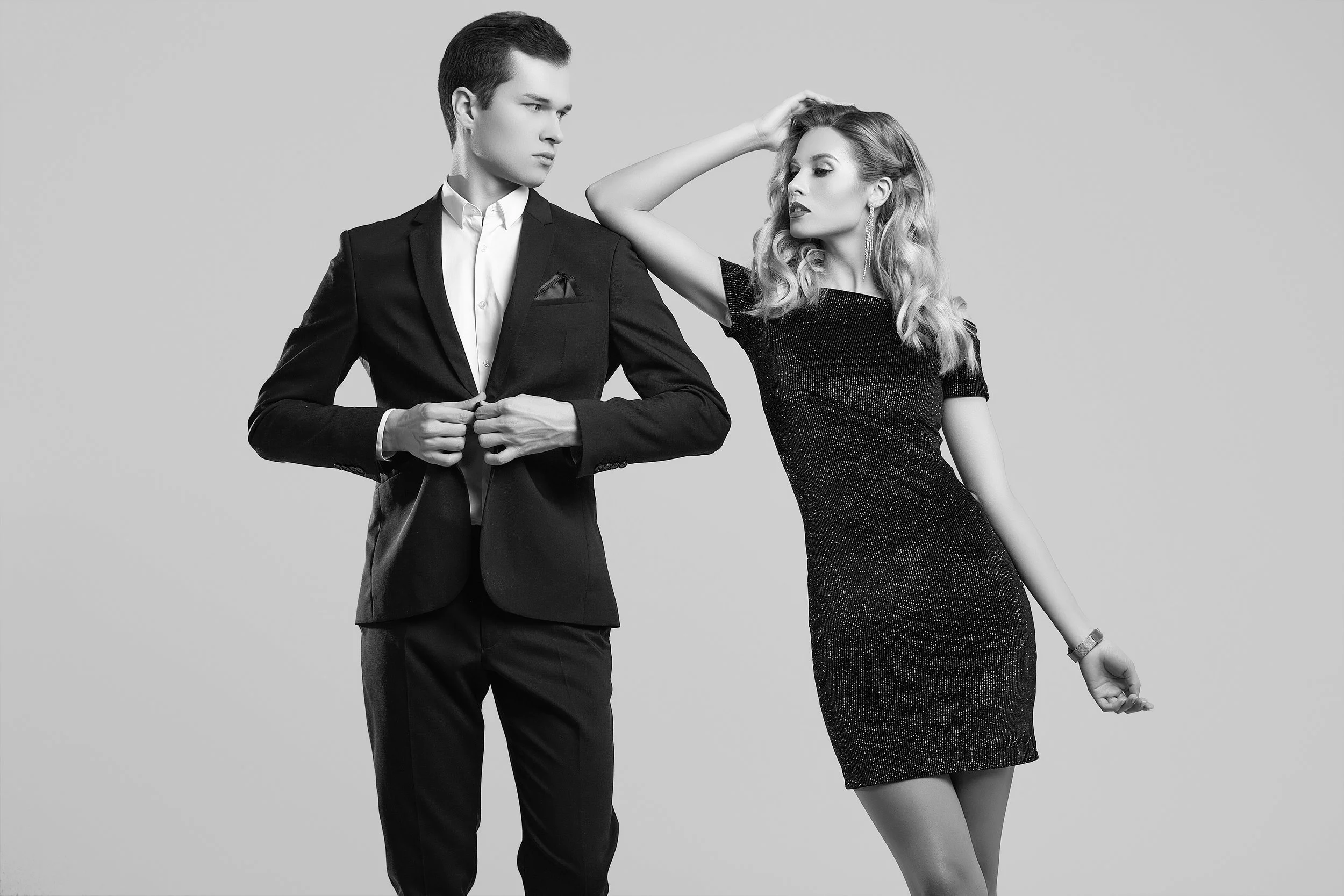 Studio Booth · Black & white or color, cocktail-hour portraits