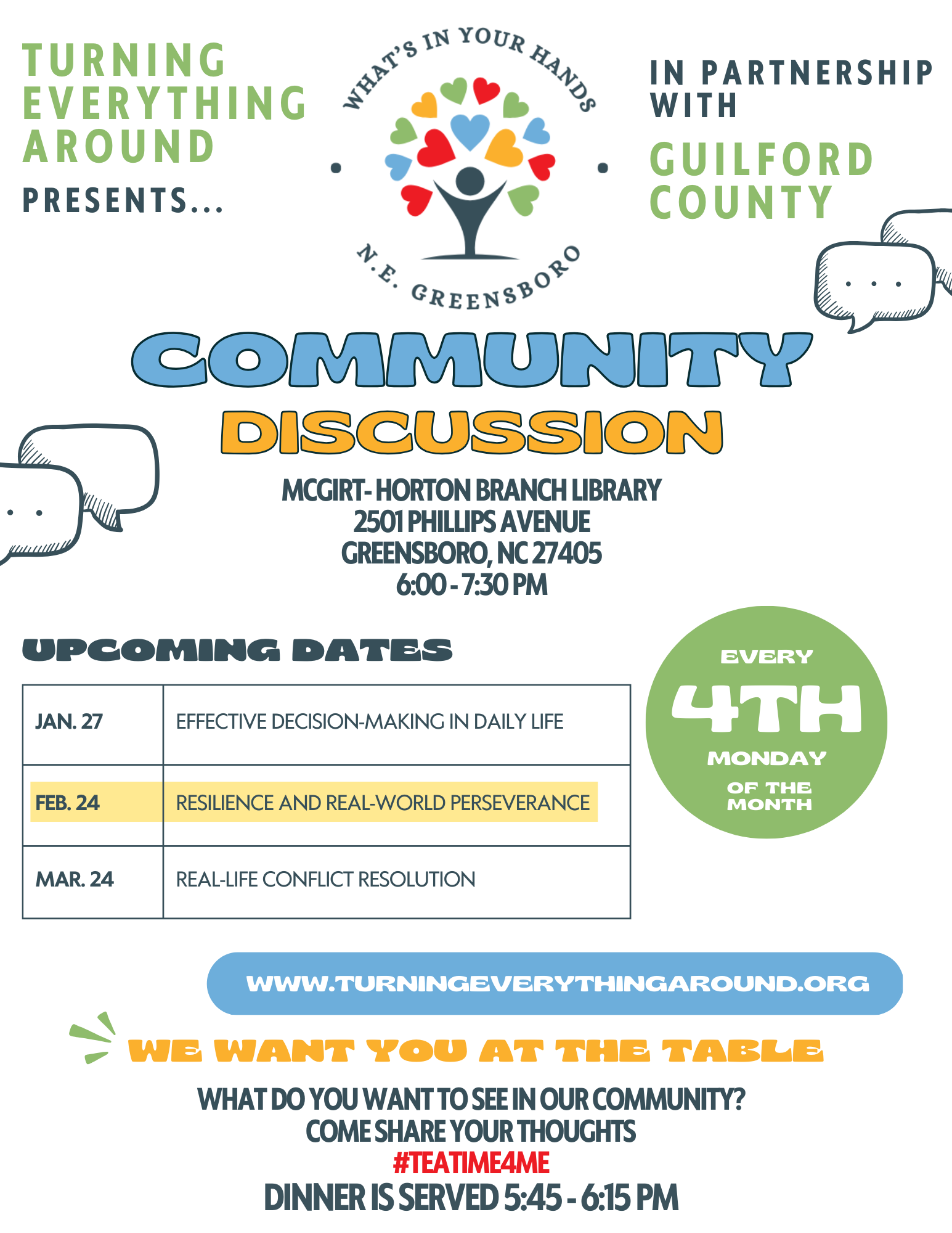 What's In Your Hands Community Discussion