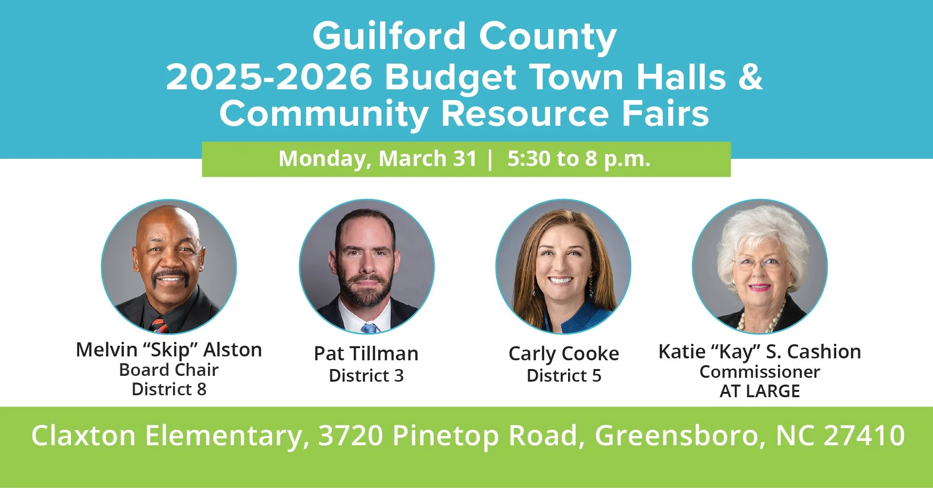 Guilford County 2025-2026 Budget Town Halls and Community Resource Fairs 