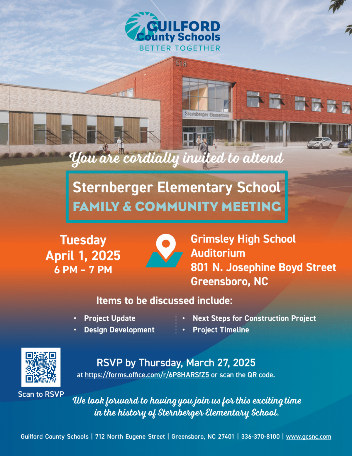 Sternberger Elementary School Family & Community Meeting