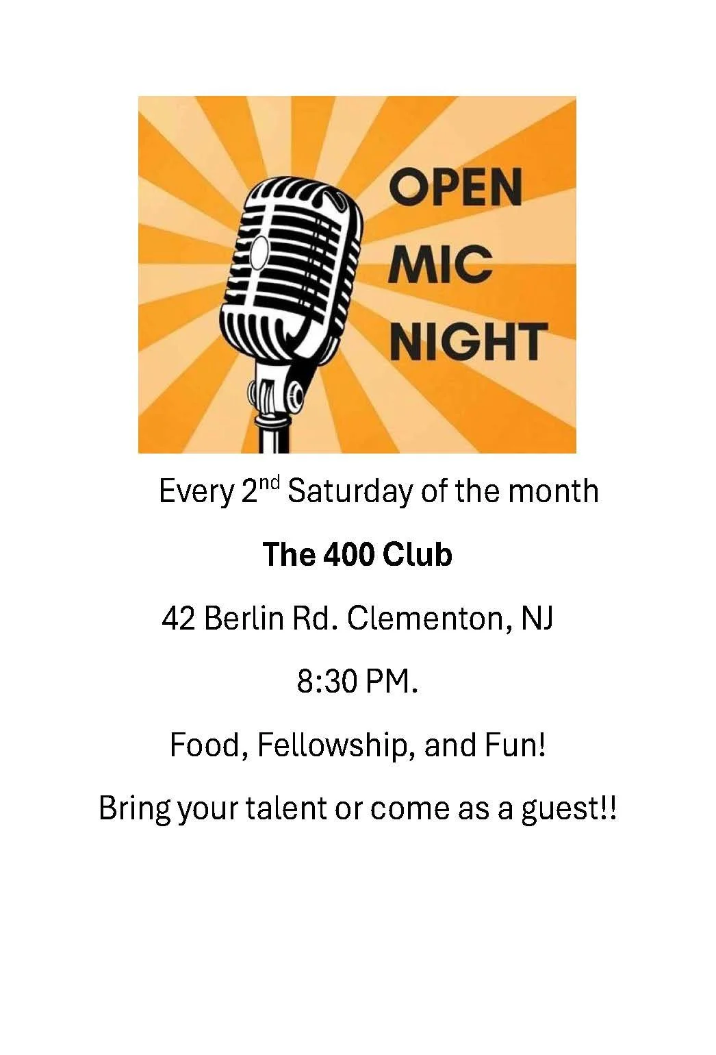 Open mic night