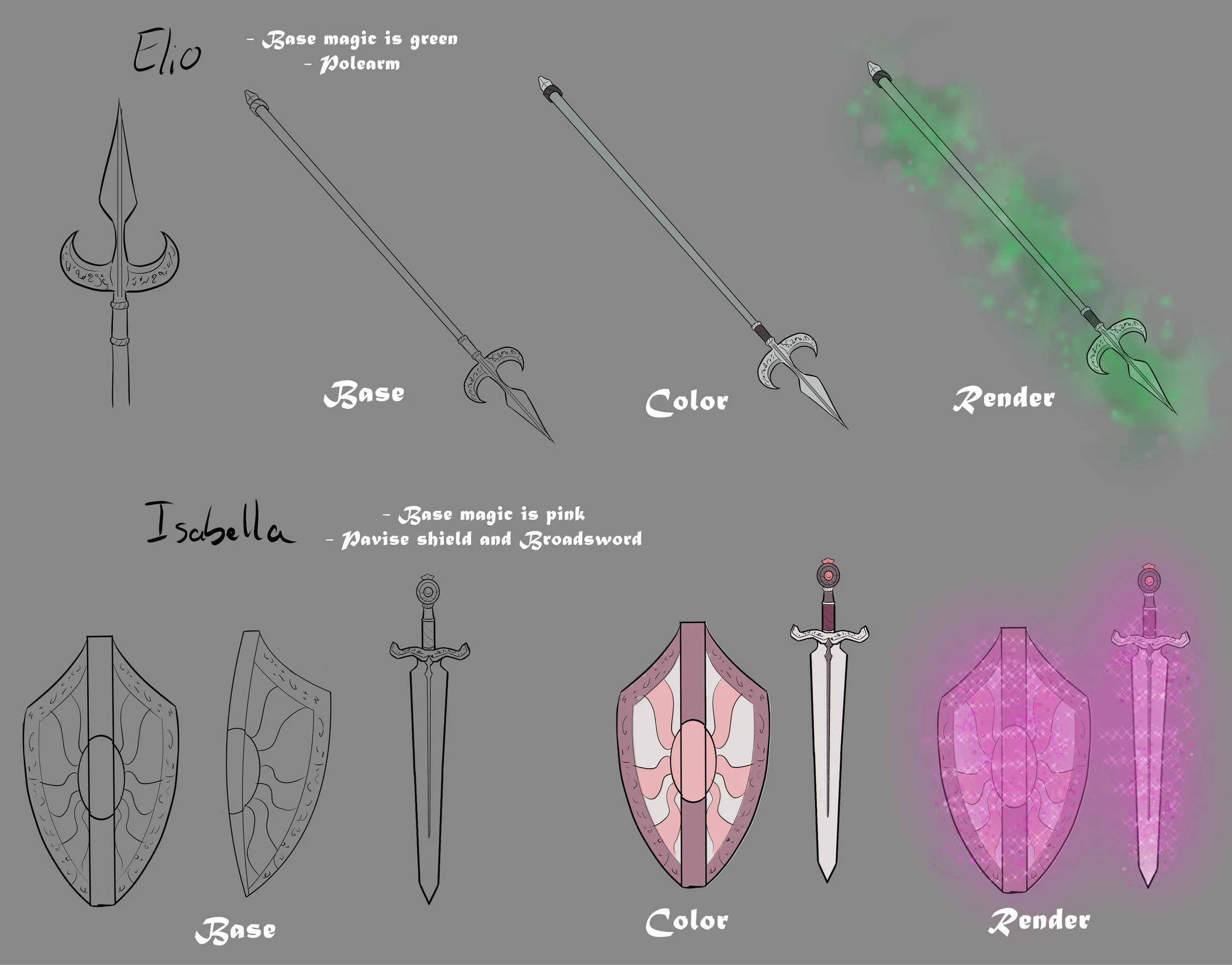 Owlight Weapons Isa and Lio WIP.jpg