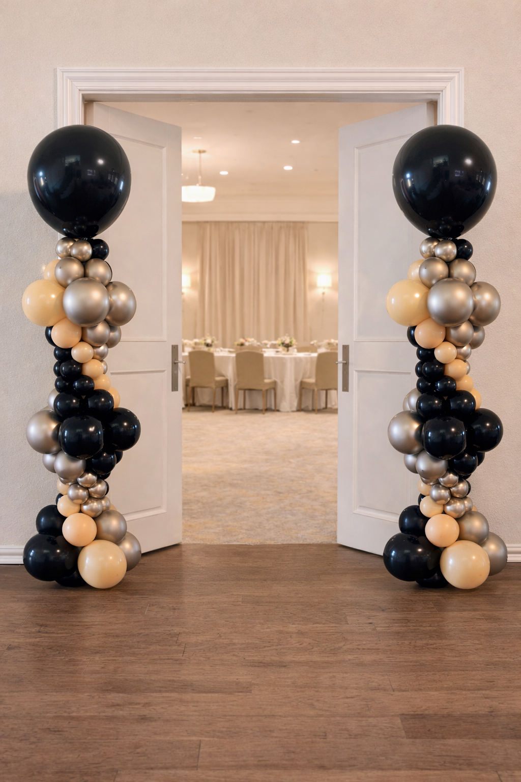Custom balloon backdrop installation Dallas Fort Worth" "Balloon arch Cedar Hill Texas corporate event