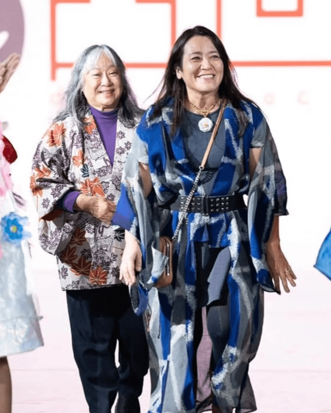 Gaby and Janis walking after their show at Denver Fashion Week