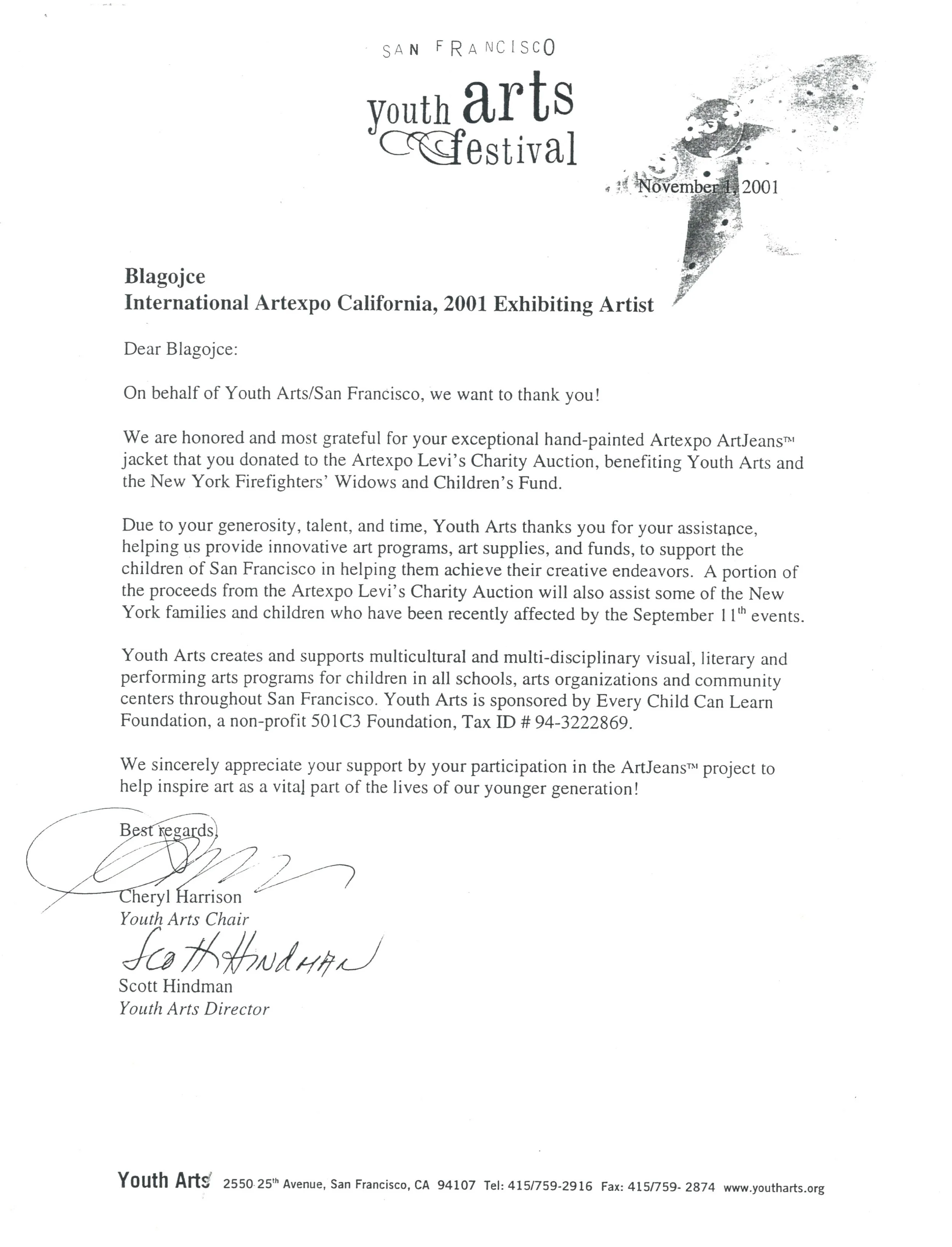 San Francisco Youth Arts Festival 2001 Letter.jpeg