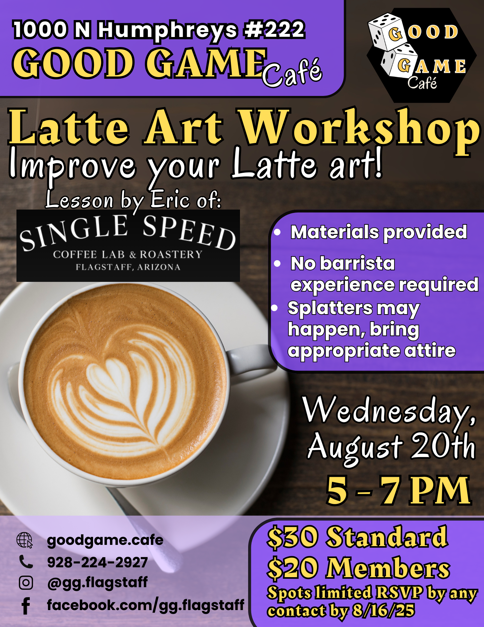 Latte Art Class: Hosted by Single Speed