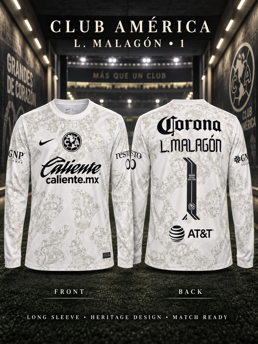 Club America (L.Malagon #1) Long-Sleeve Jersey