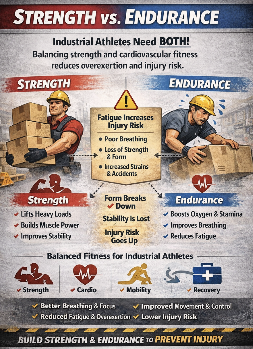 Strength vs Endurance: Why Industrial Athletes Need Both to Reduce Injury Risk