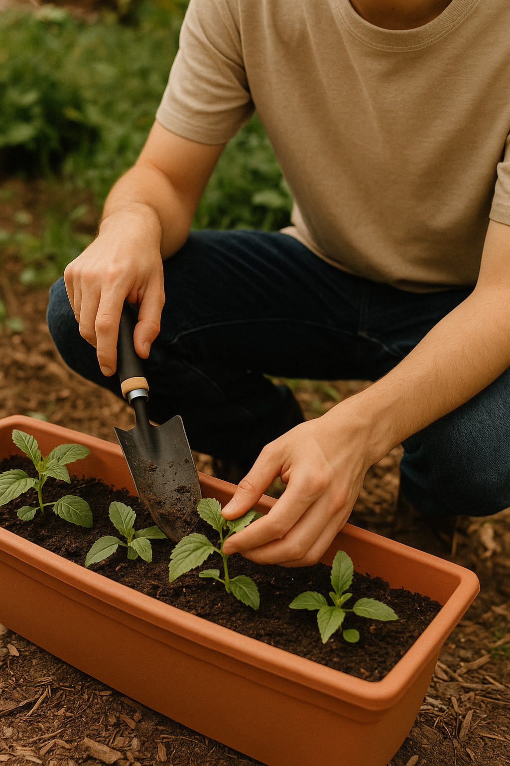 someone gardening as a form of self care