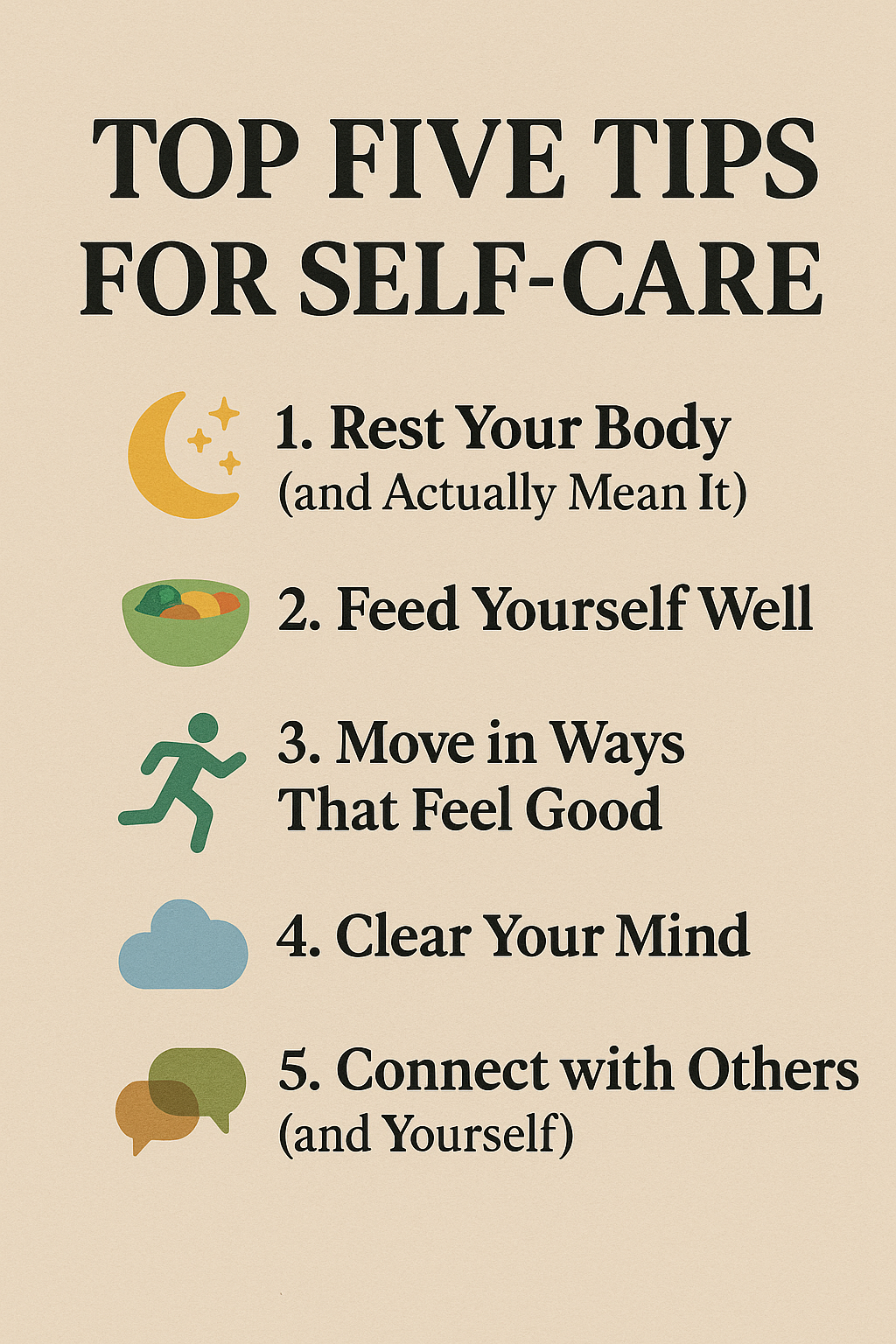 top tips for self care