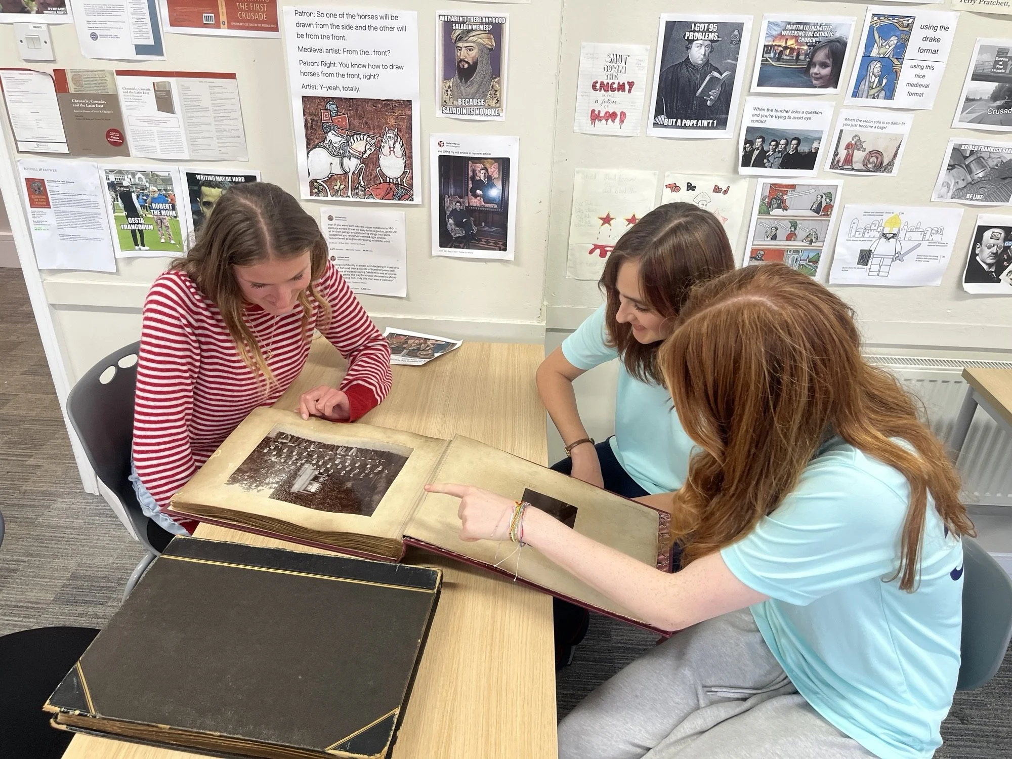 Rugby pupils exploring archival material 3.jpeg