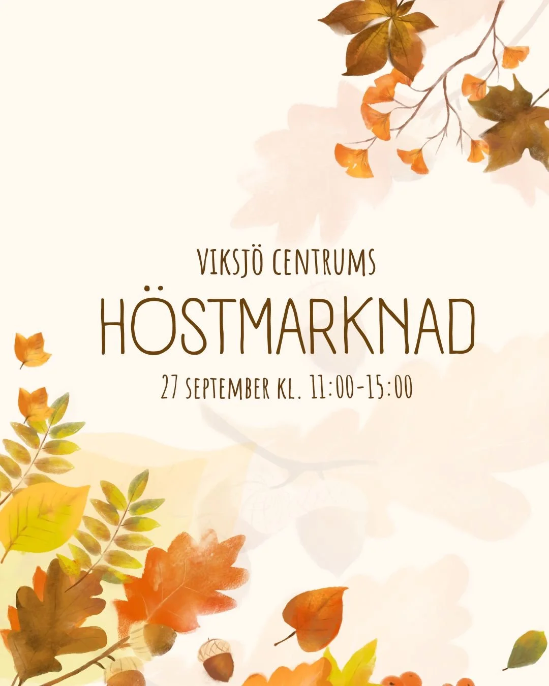 Höstmarknad i Viksjö Centrum, nu på lördag! 🍂🎉
Vi fyller torget med härliga säljare, hantverk, lokala företag och föreningar – allt som hör en riktig marknadsdag till.
Bland marknadsstånde