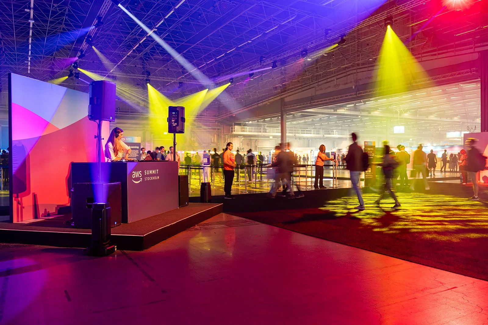 DJ at large IT event in Stockholm 