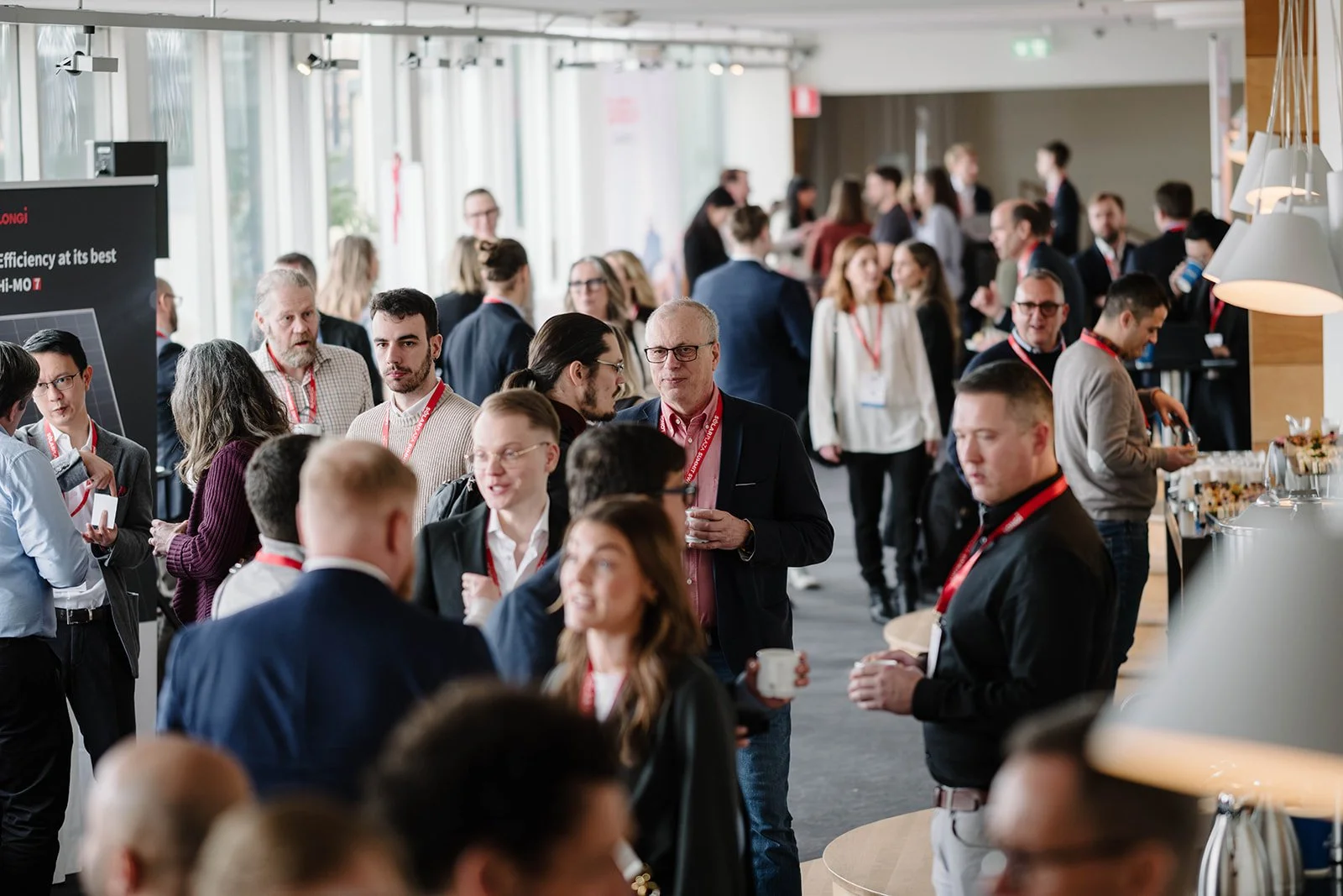 mingling guests at Stockholm event 