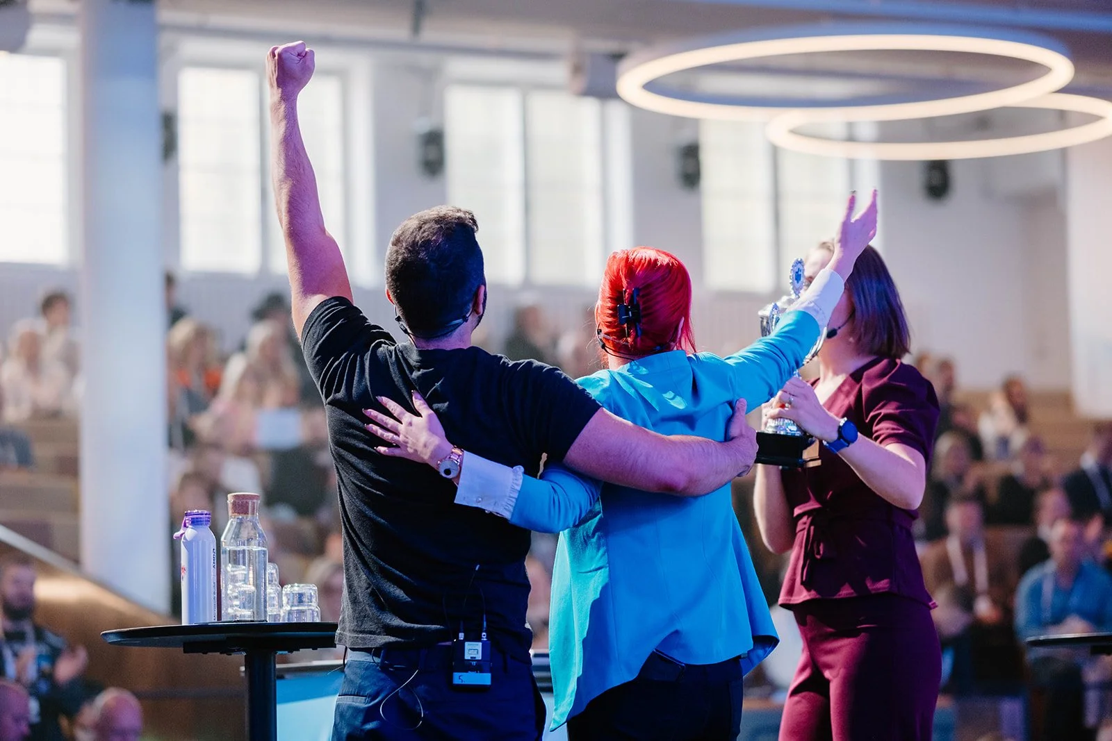 celebrating at event 