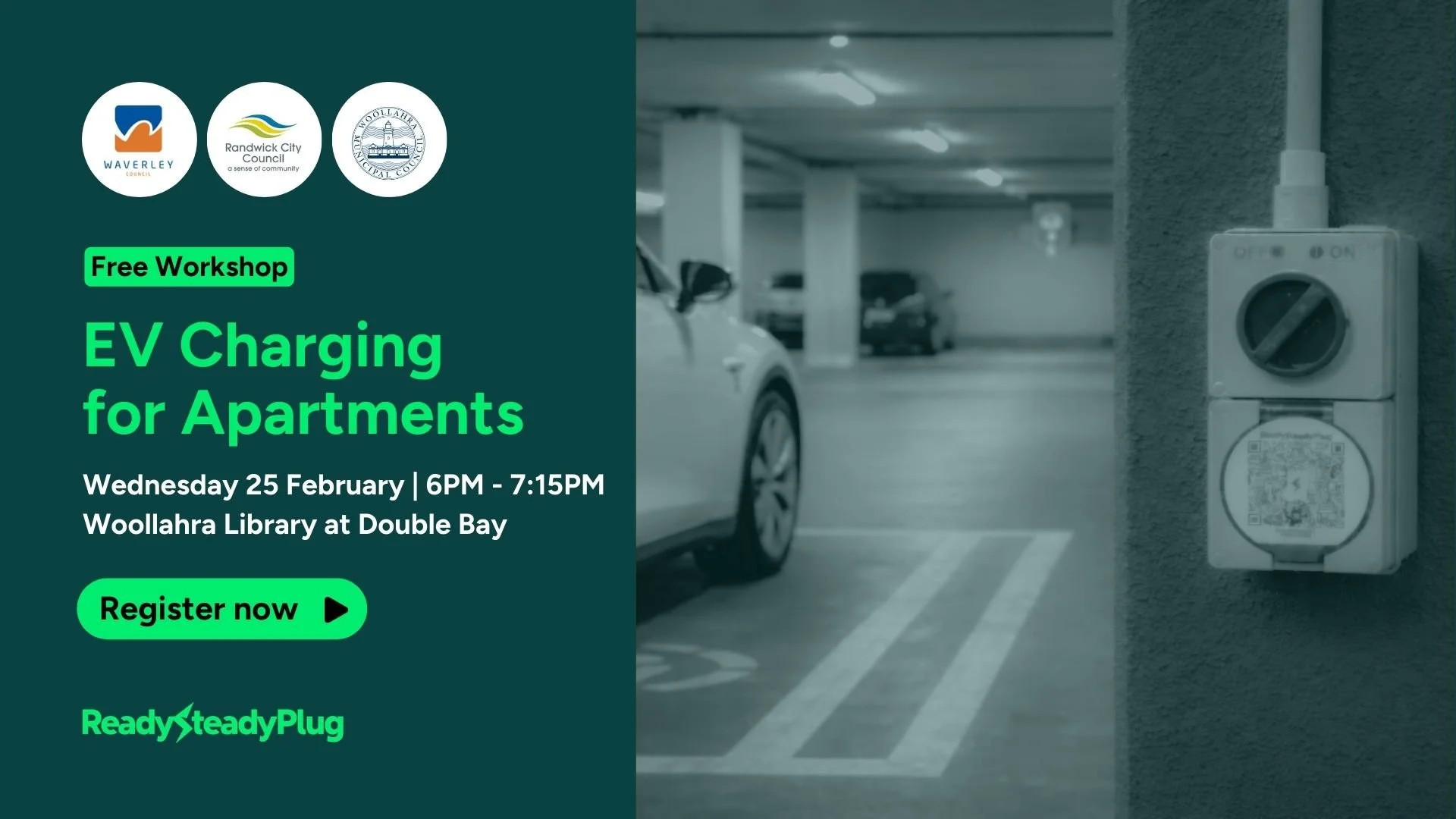 EV Charging for Apartments: Register today for the Free Workshop in Double Bay on 25 February 2026