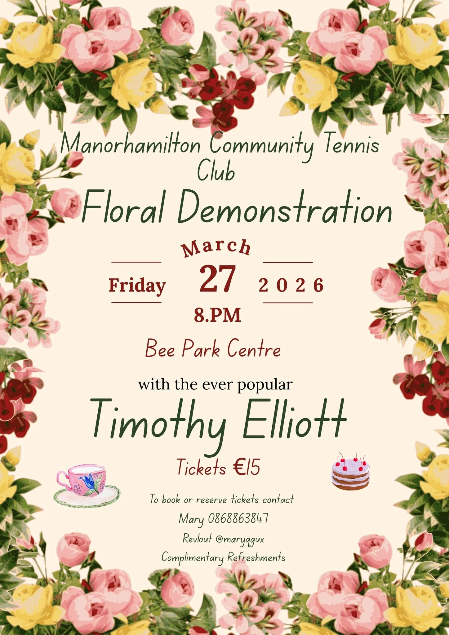 Manorhamilton Community Tennis Club Floral Demonstration