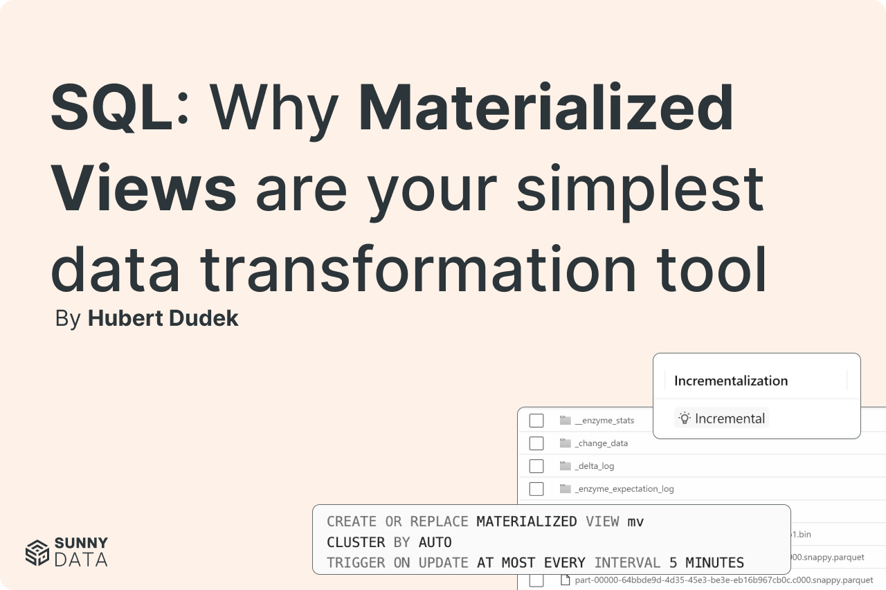 SQL: Why Materialized Views Are Your Simplest Data Transformation Tool