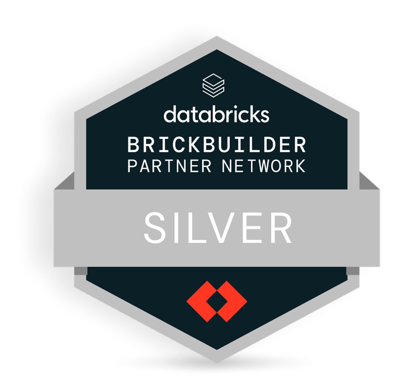 Databricks BrickBuilder Silver Partner Network badge — SunnyData's entire bench is Databricks-only, building deeper expertise and faster time to value than generalist consulting firms