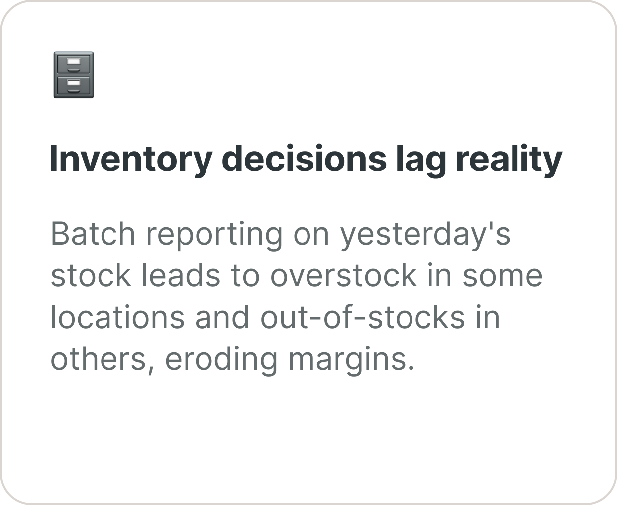 Retail inventory decisions lagging reality — SunnyData replaces batch reporting with real-time Databricks data to eliminate overstock and out-of-stocks that erode margins