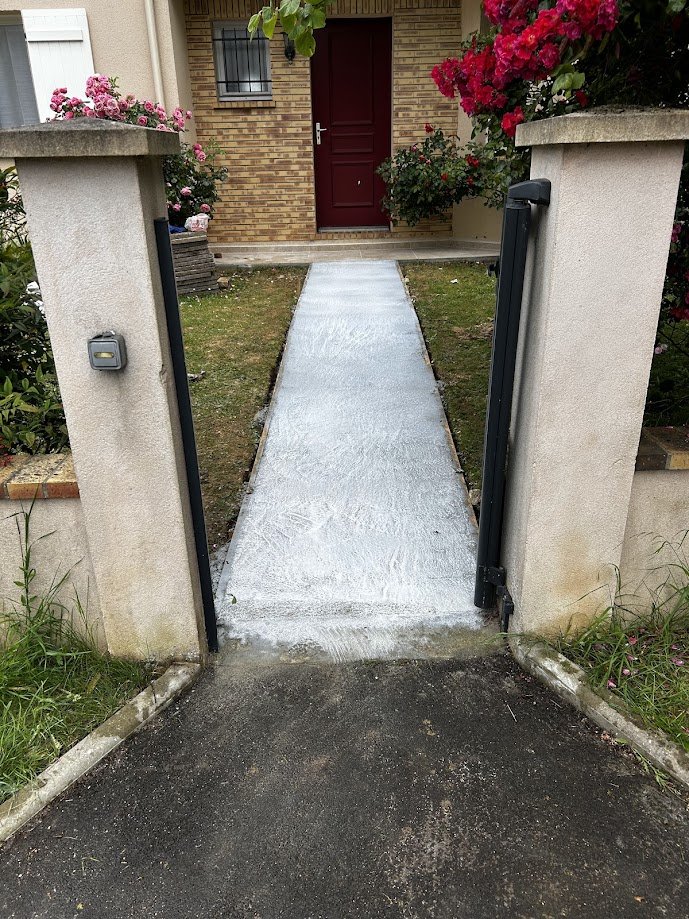 béton coulé, désactivant appliquer