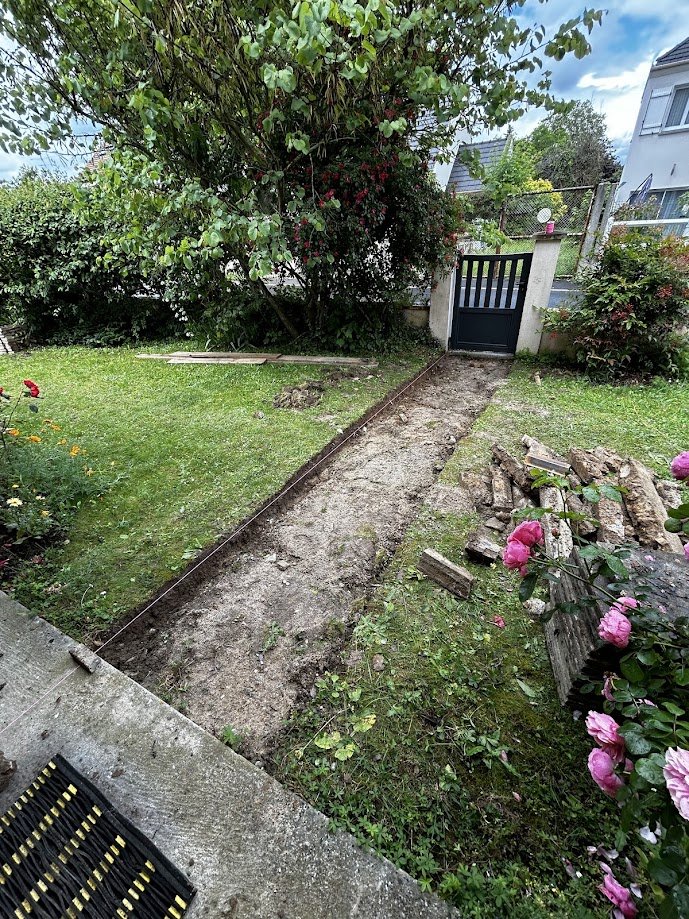 dépose de l'allée existante