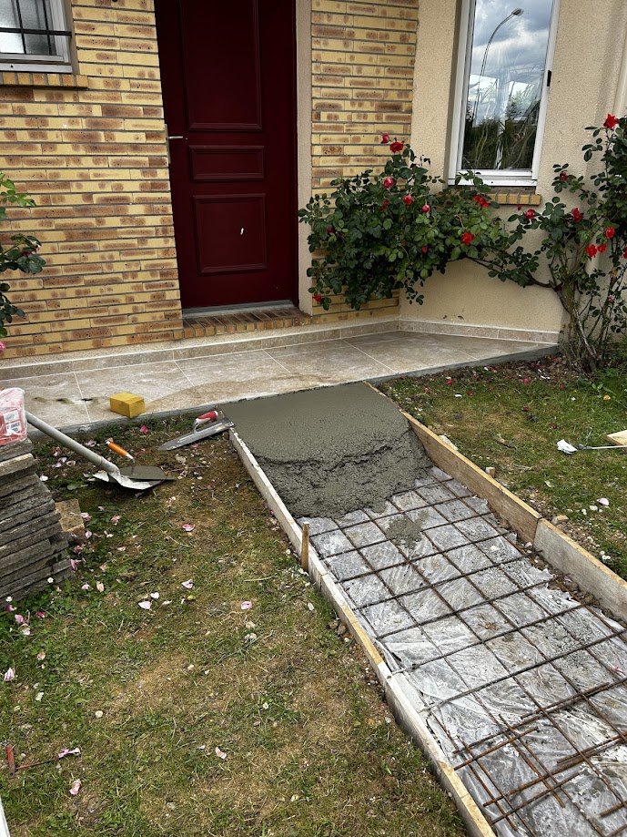 debut coulage du béton