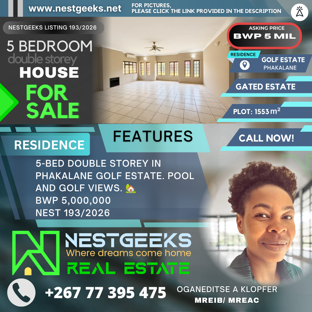 5 Bedroom Home for Sale in Phakalane Golf Estate – Nest 193/2026