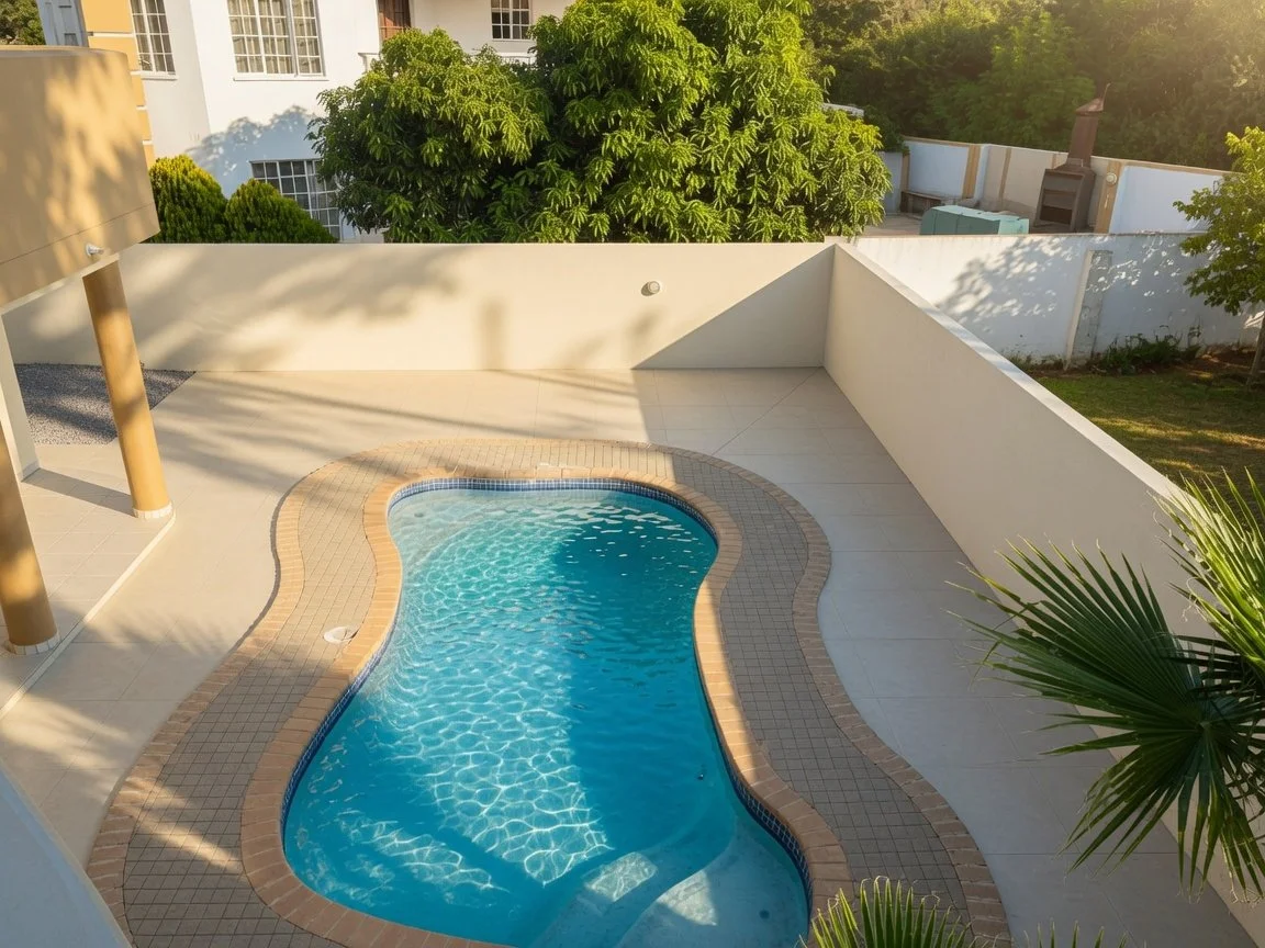 Swimming pool at a Luxury 4 Bedroom Double-Storey Home in Phakalane – Nest 165/2026