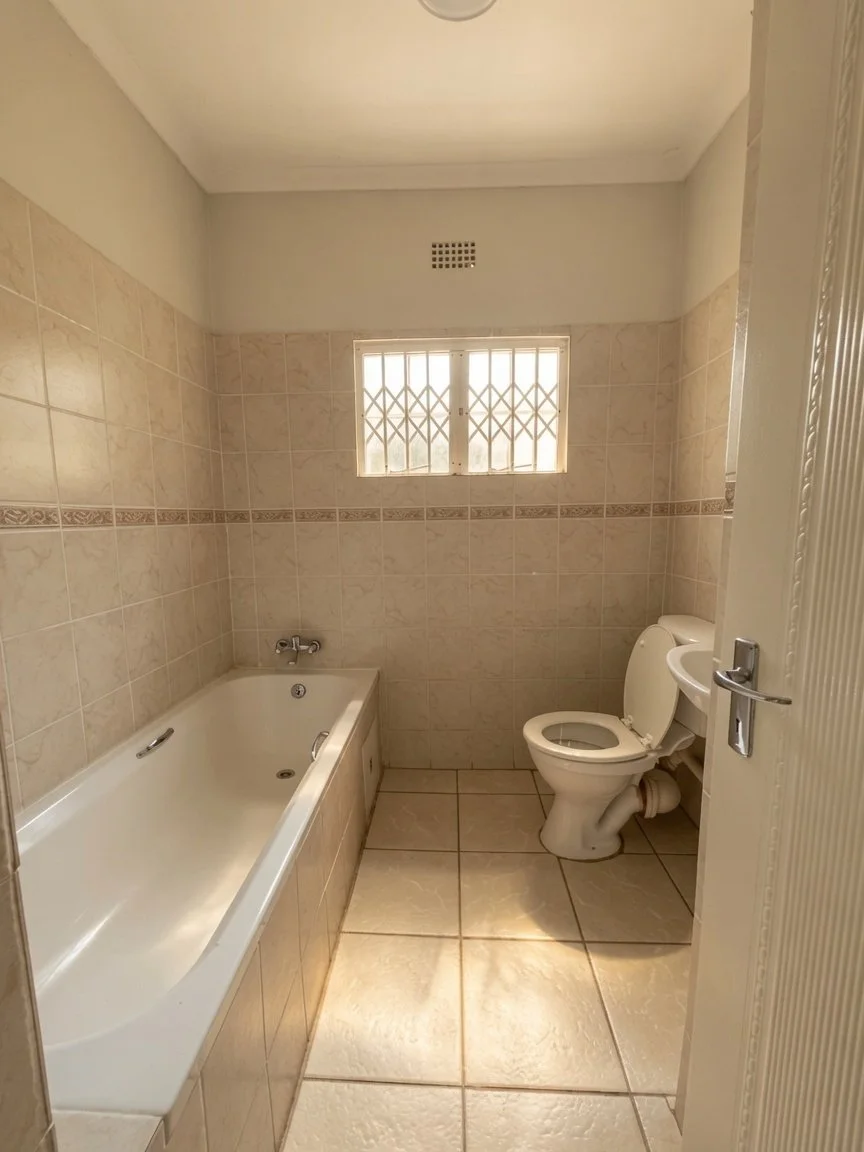 Bathroom at an elegant 3 Bedroom Home with Pool in Phakalane – Nest 169/2026