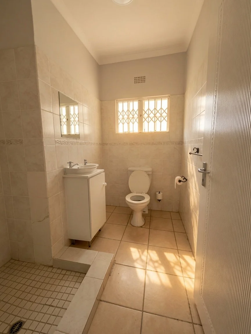 Bathroom with shower at an Elegant 3 Bedroom Home with Pool in Phakalane – Nest 169/2026
