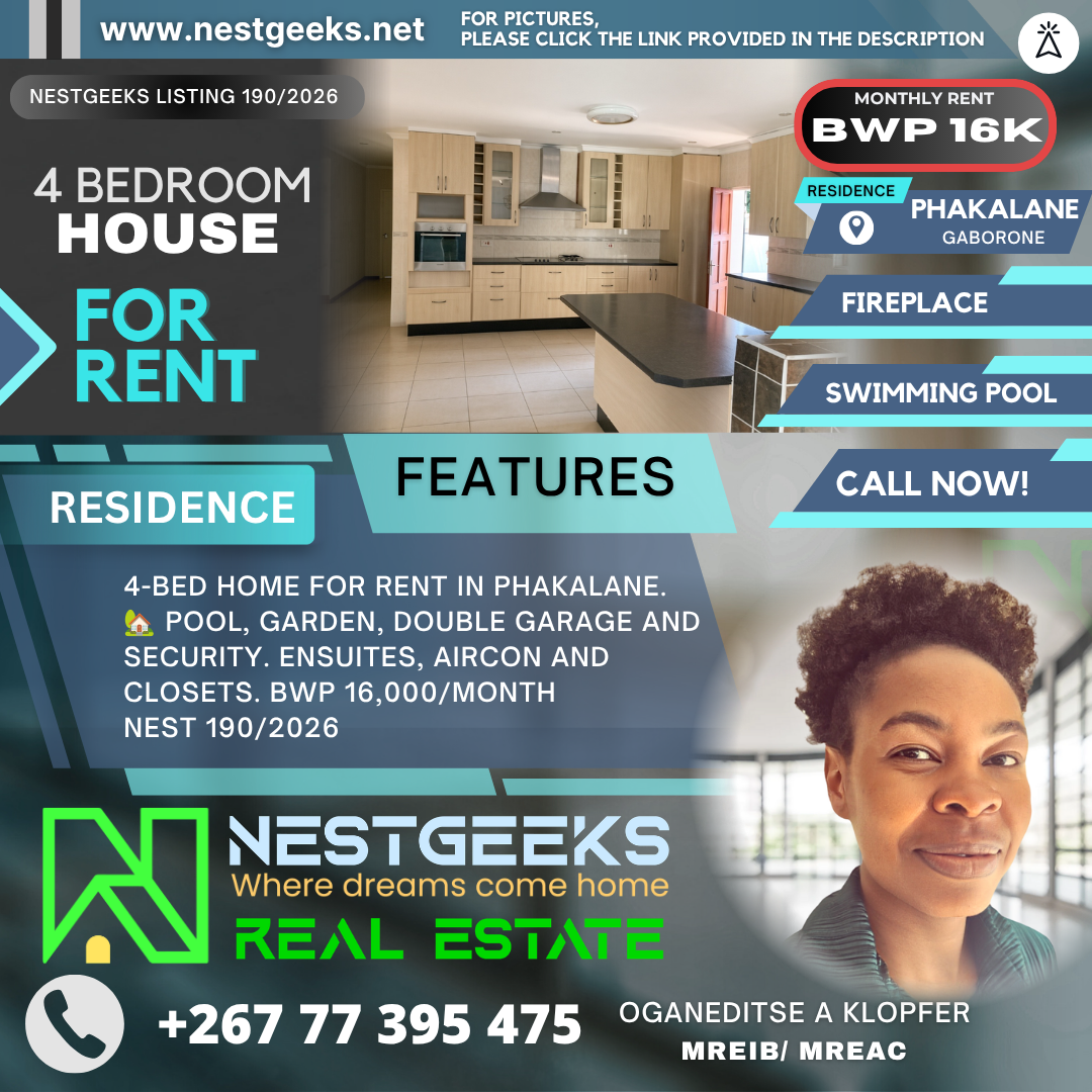 4 Bedroom House for Rent in Phakalane