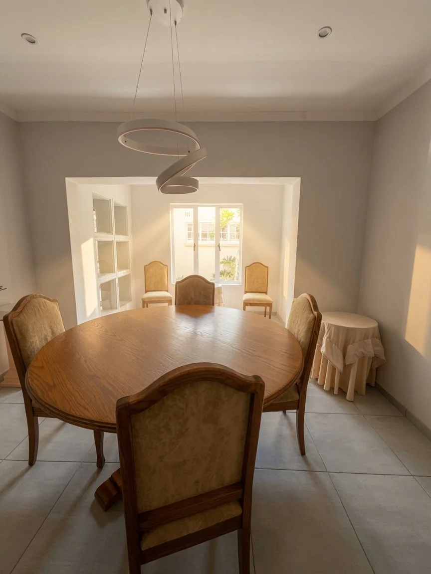 Dining area at an Elegant 3 Bedroom Home with Pool in Phakalane – Nest 169/2026