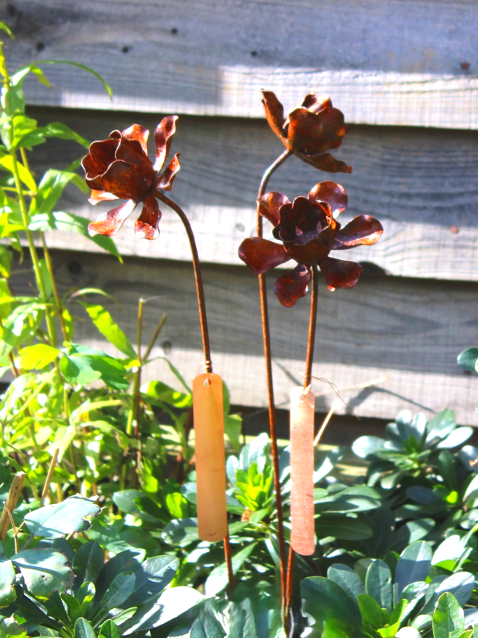 Daffodil Flower Stake and Bulb Marker with Copper Label. Garden Gift Set