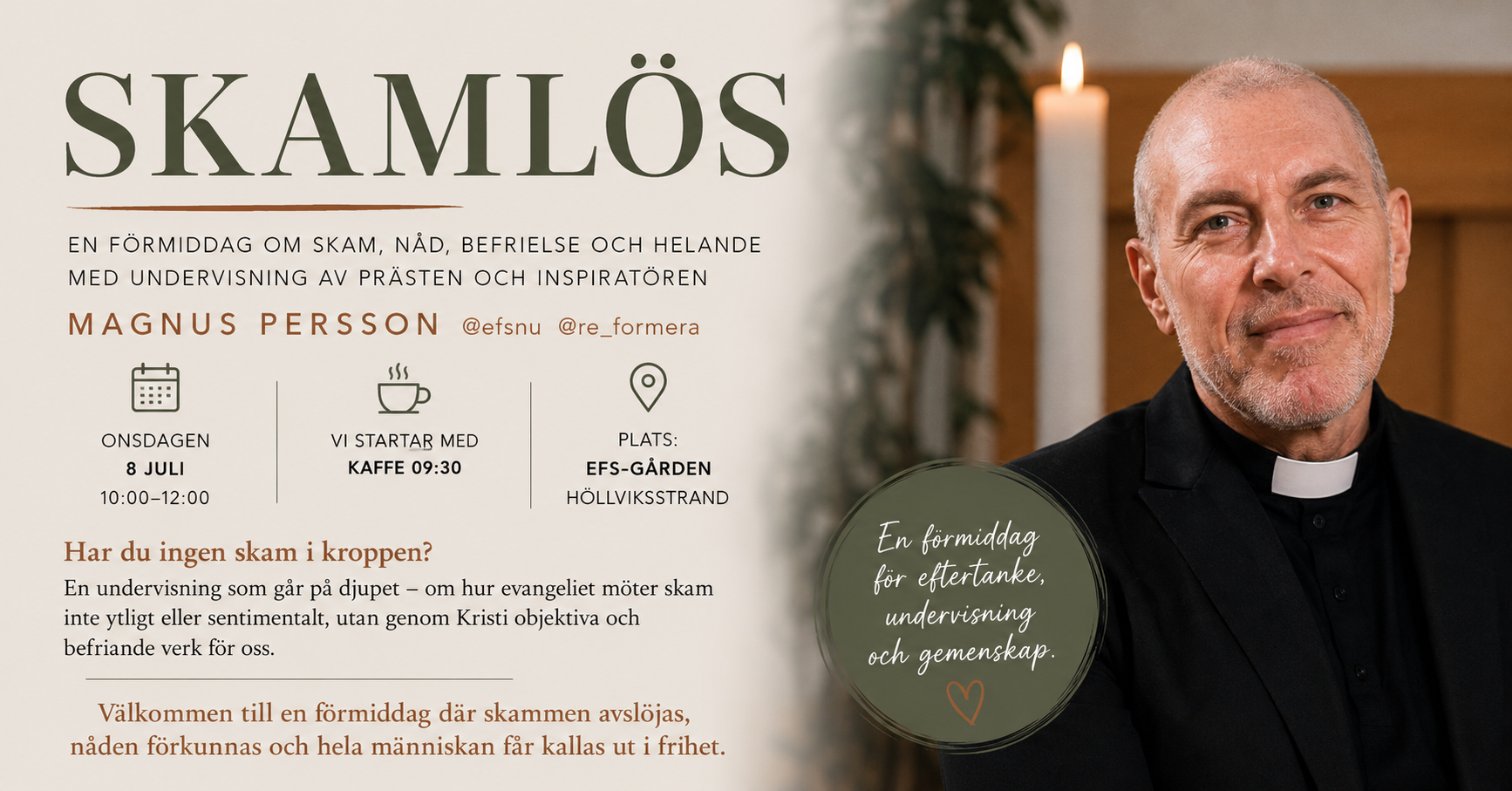 Skamlös- En förmiddag om skam, nåd, befrielse och helande