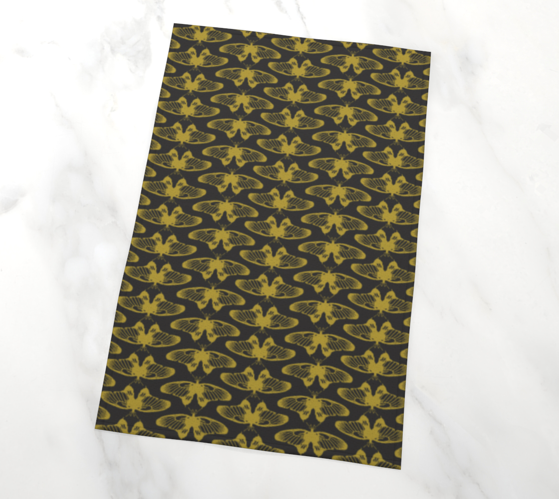 Night Flier Black Tea Towel