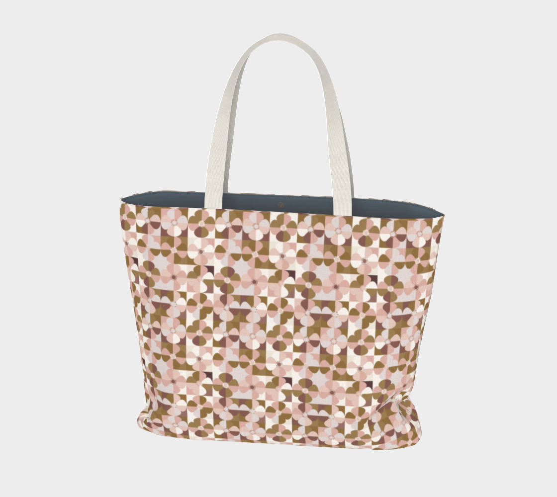 Graphic Bloom Tote Rosy