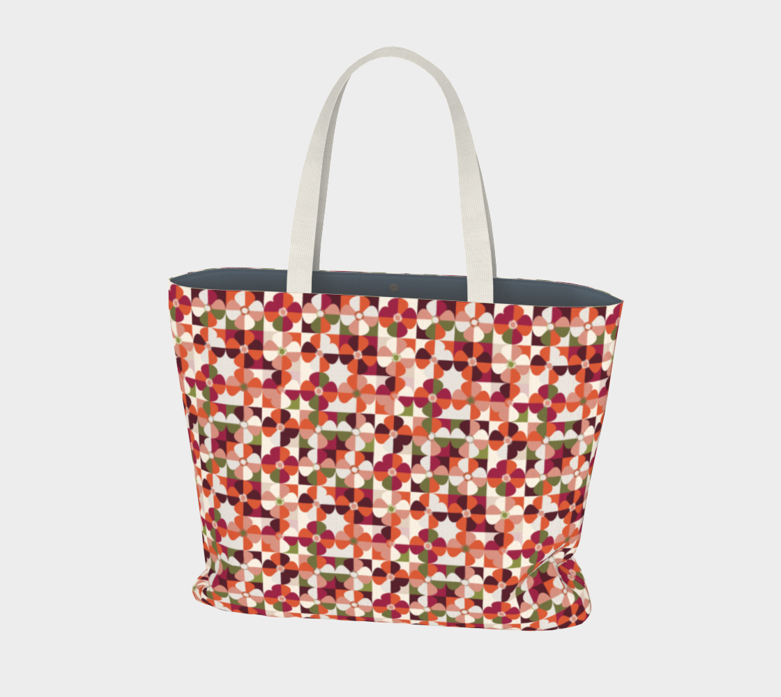 Graphic Bloom Tote Spice