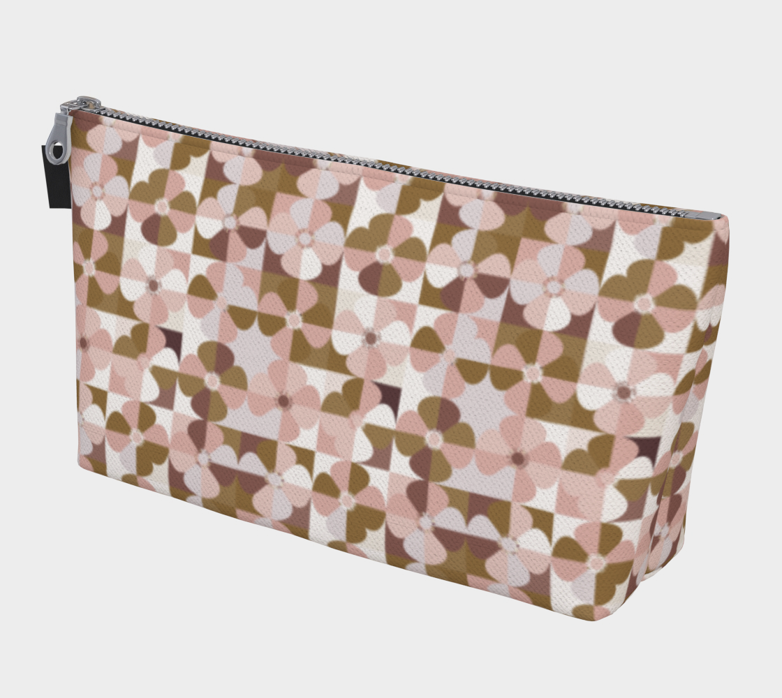 Graphic Petal Rosy Makeup Bag