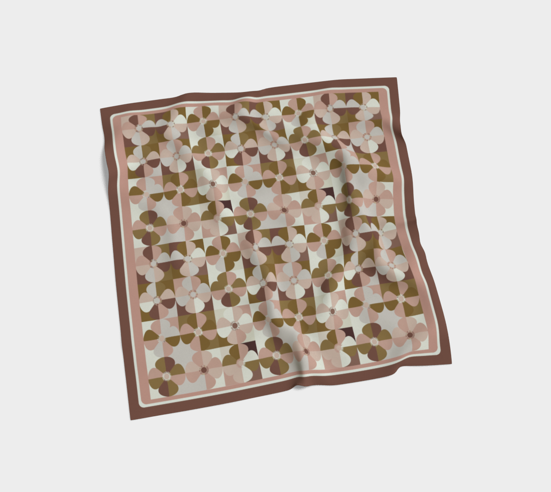 Graphic Bloom Rosy 16" Square Scarf