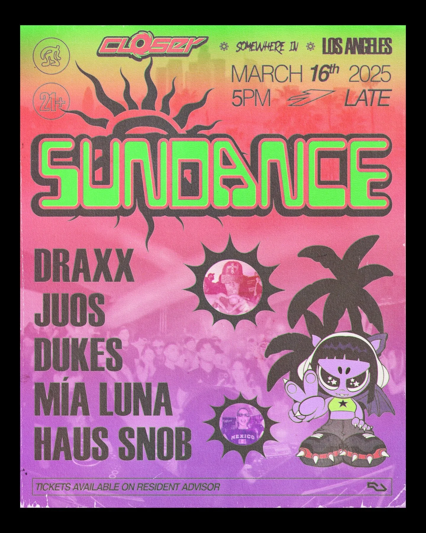 Flyer for and with @closer.la