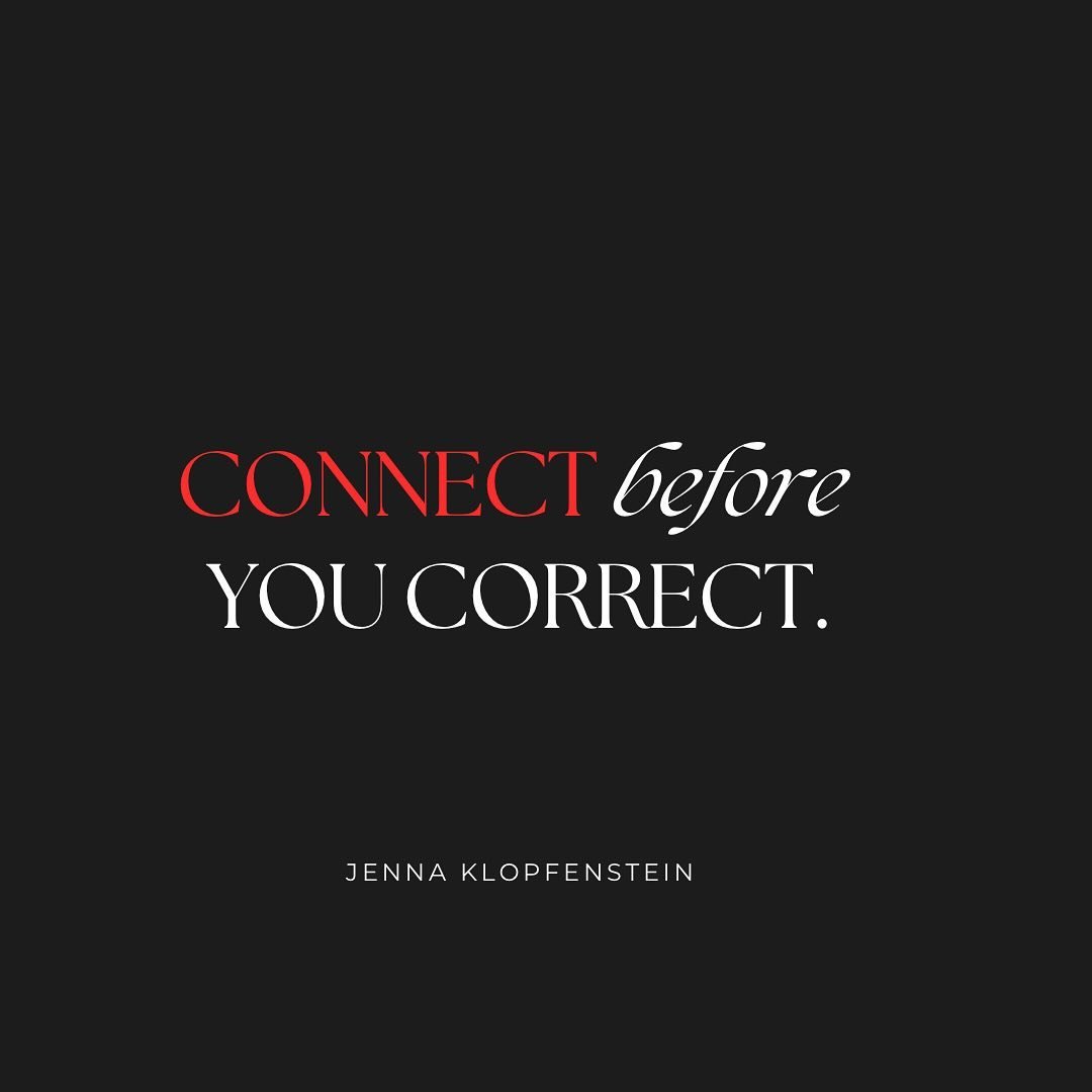 Elite Leaders, in the dynamic realm of leadership, there's a powerful concept that resonates deeply: &quot;Connect before you Correct.&quot;

At its core, this principle underscores the importance of fostering genuine connections with your team BEFOR