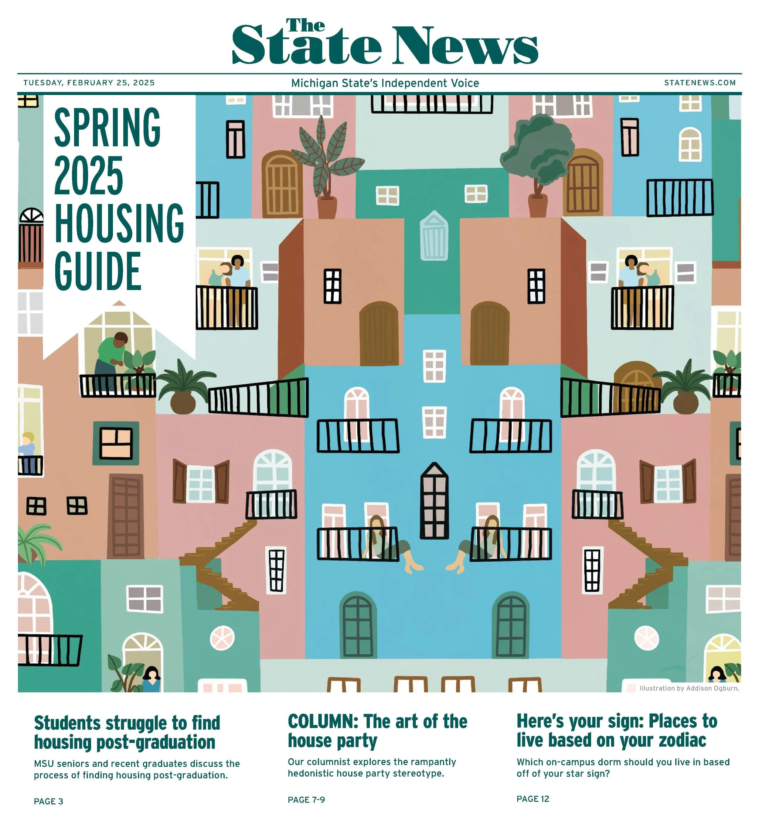 State News Front Cover Design and Illustration