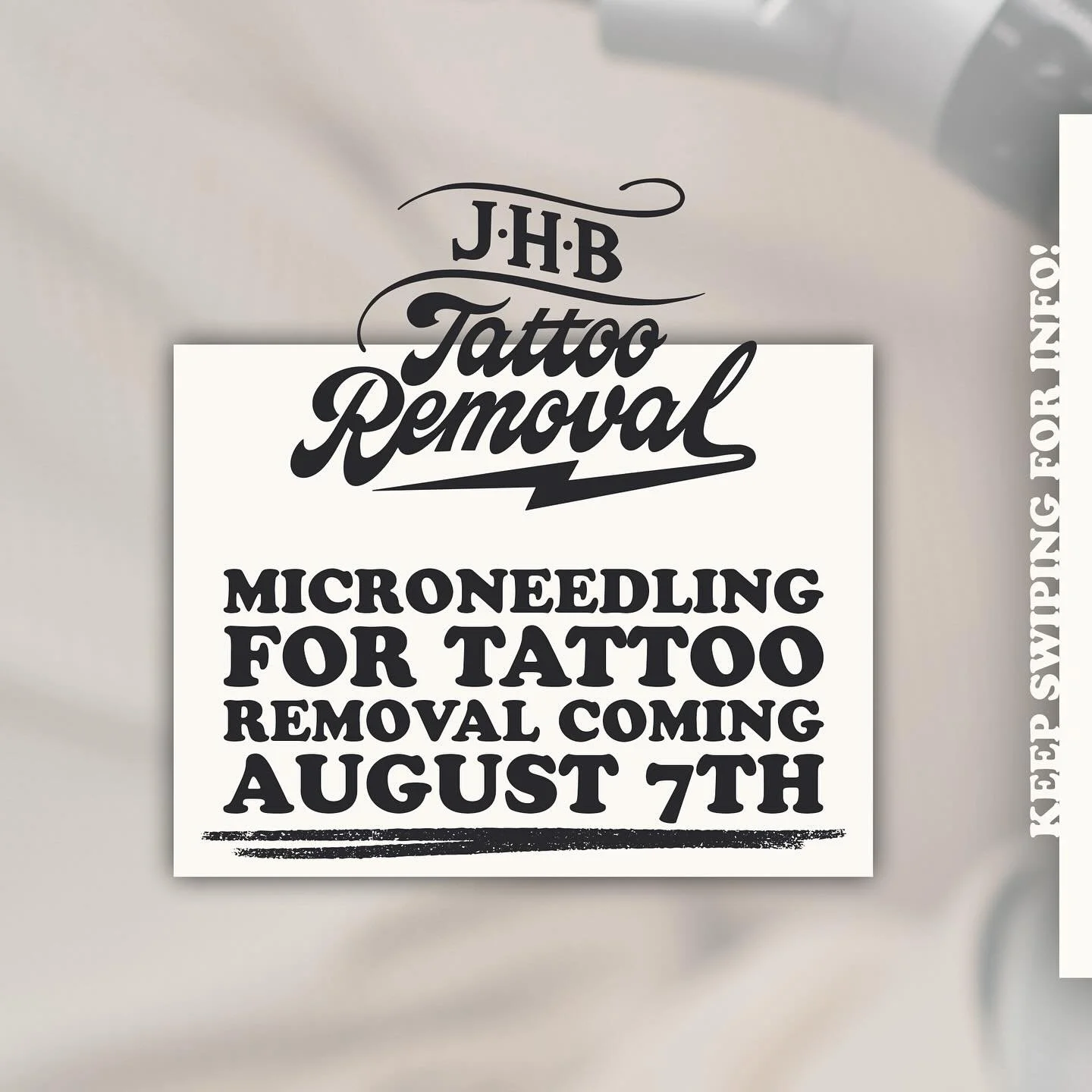 We&rsquo;re so excited to have Amber (@truly_aesthetically_yours )with us at JHB Tattoo Removal! ⚡️

She&rsquo;s kindly taken time away from her own business to bring something new to the studio &mdash; Microneedling! It&rsquo;s one of the best compl