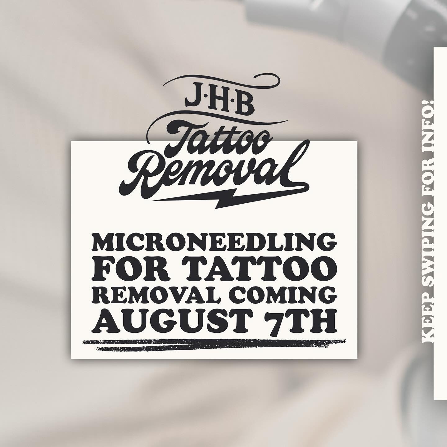 We&rsquo;re so excited to have Amber (@truly_aesthetically_yours )with us at JHB Tattoo Removal! ⚡️

She&rsquo;s kindly taken time away from her own business to bring something new to the studio &mdash; Microneedling! It&rsquo;s one of the best compl