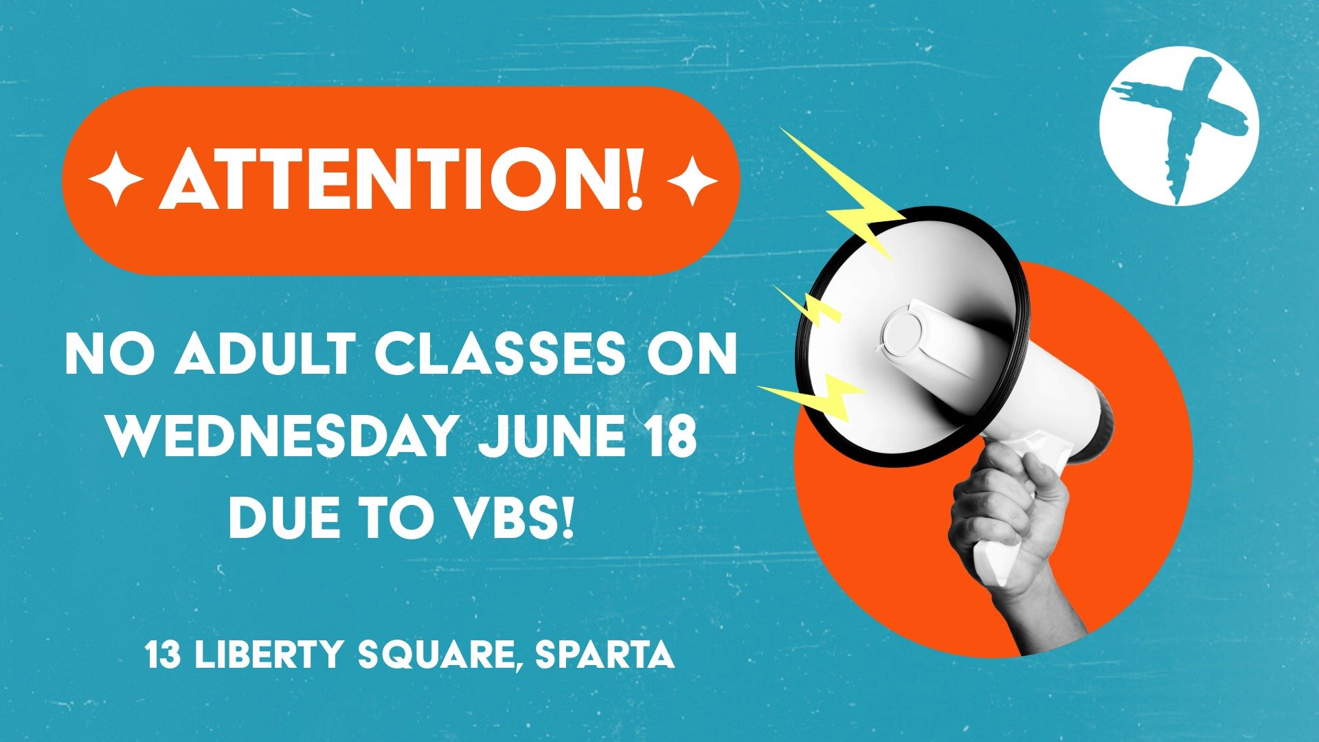 REMINDER: No adult classes tonight, Wednesday June 18th due to VBS.