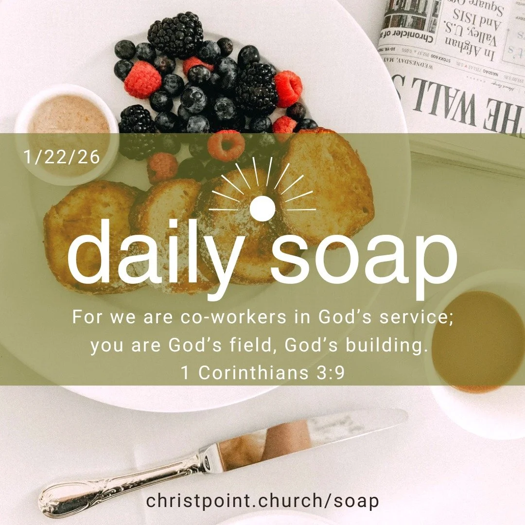 Let&rsquo;s start the day rooted in God&rsquo;s Word.
Join us for today&rsquo;s SOAP as we listen, reflect, and grow together. 🌿📖