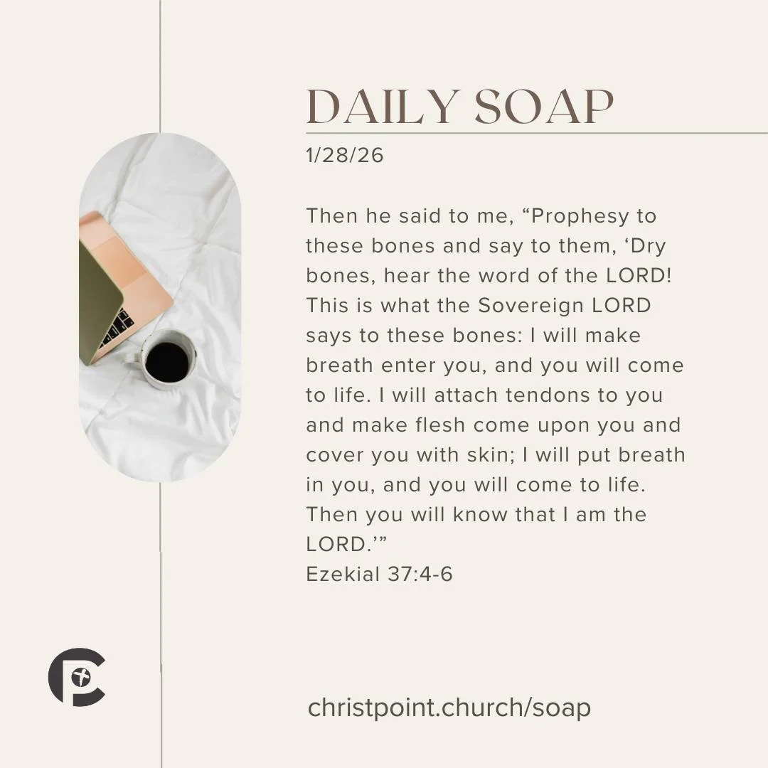 Join us this morning as we connect with God through His Word. 🤍
Take a few moments to pause, read, and reflect with today&rsquo;s SOAP journaling. 📖✨