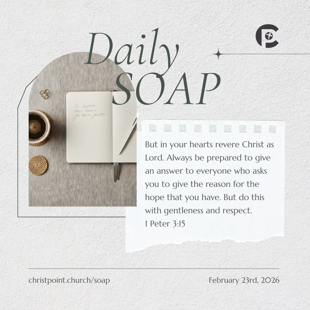 Morning SOAP time ✨📖
Join us as we connect with God through His Word today.